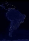 Fotos a terra a noite - áreas urbanizadas na América do Sul