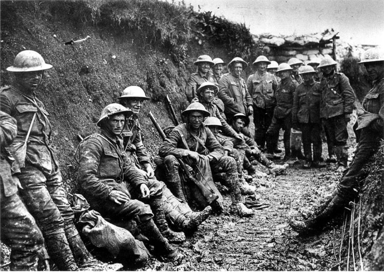 Foto fusileiros reais irlandeses na batalha de Sommes 