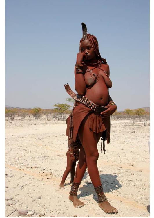 jovem mulher Himba, NamÃ­bia