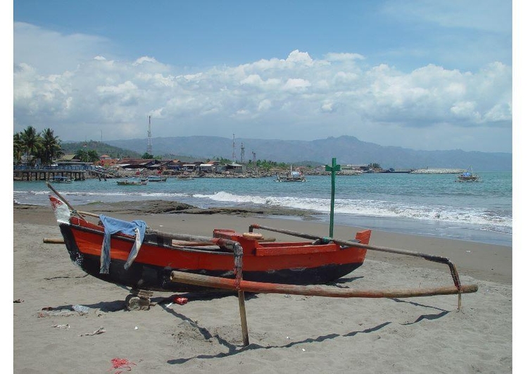 Foto pequeno barco pesqueiro, IndonÃ©sia 