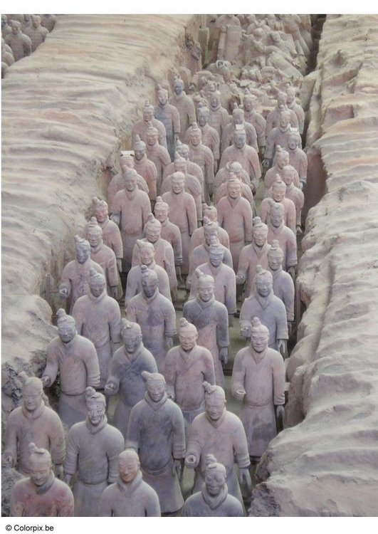 Foto soldados terracota Xian