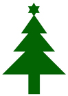 imagem árvore de Natal com uma estrela 