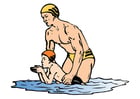 imagem aula de natação - ginástica
