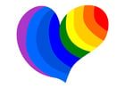 imagem coração de arco-iris 