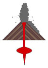 imagem erupção de vulcão 