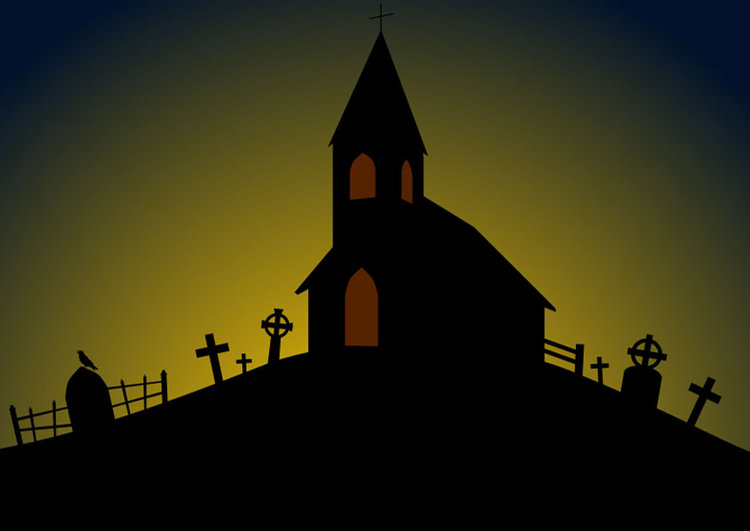 imagem igreja de Halloween 