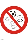 jogos com bola não permitidos
