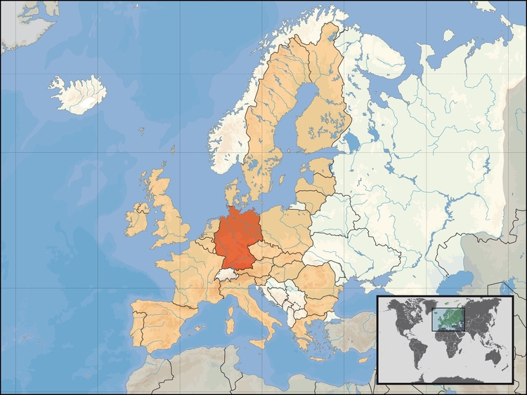 imagem localizaÃ§Ã£o da Alemanha na UE 2008