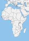 mapa branco da África 