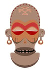 imagem máscara africana - Zaire e Angola