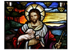 Páscoa - Jesus com um cordeiro 