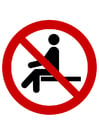 imagem proibido sentar