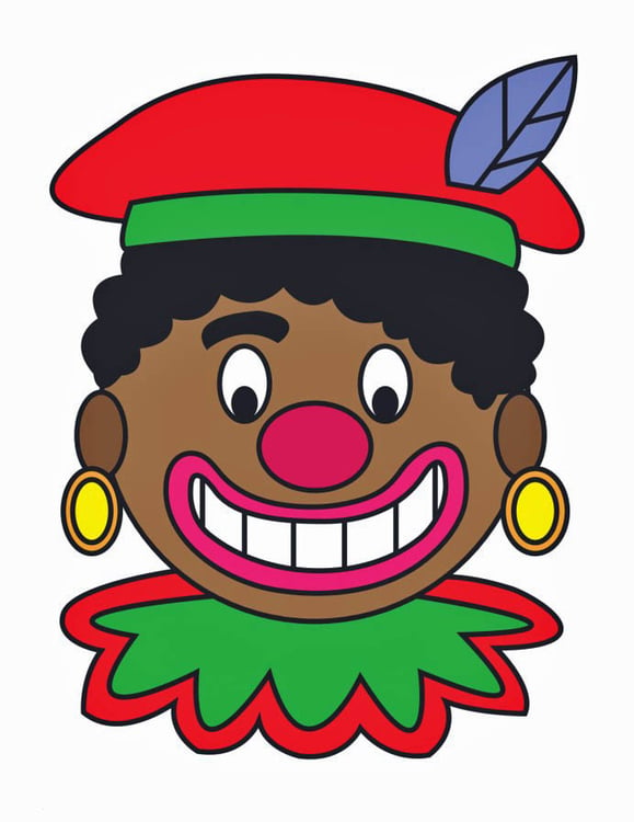 imagem rosto de Zwarte Piet