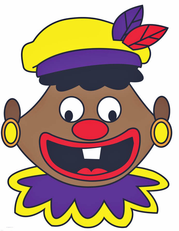 imagem rosto maluco de Zwarte Piet 