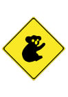 sinal de trânsito - coala 