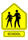 imagem sinal de trânsito - escola