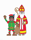 imagem Zwarte Piet e São Nicolau