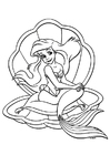 P�ginas para colorir A Pequena Sereia - Ariel 
