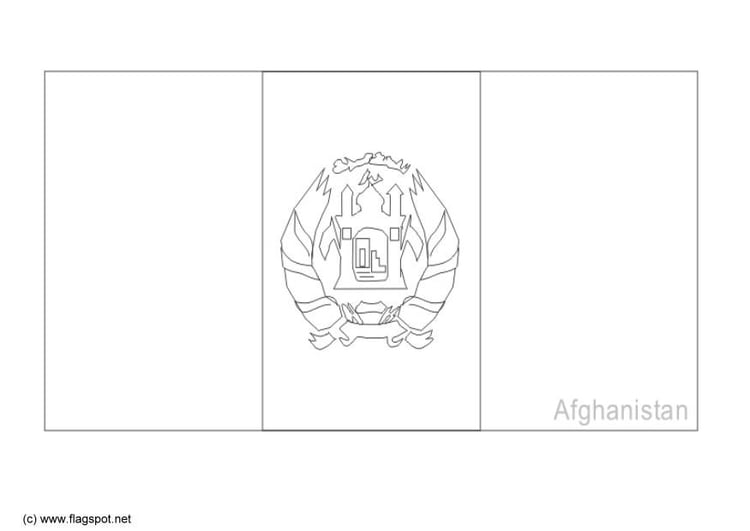 Página para colorir AfeganistÃ£o 