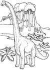 P�ginas para colorir brontossauros
