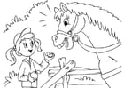 P�ginas para colorir cavalo e menina