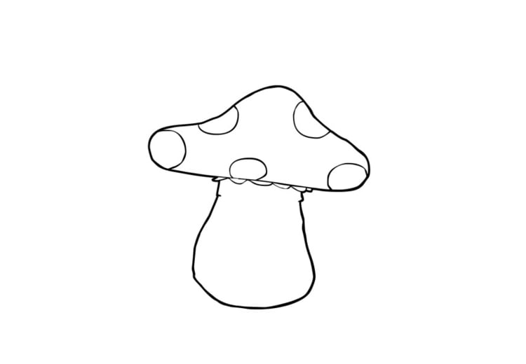 Página para colorir cogumelo