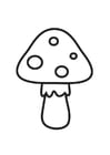 P�ginas para colorir cogumelos com bolinhas