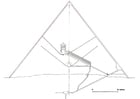 P�ginas para colorir corte da pirâmide Cheops em Giza