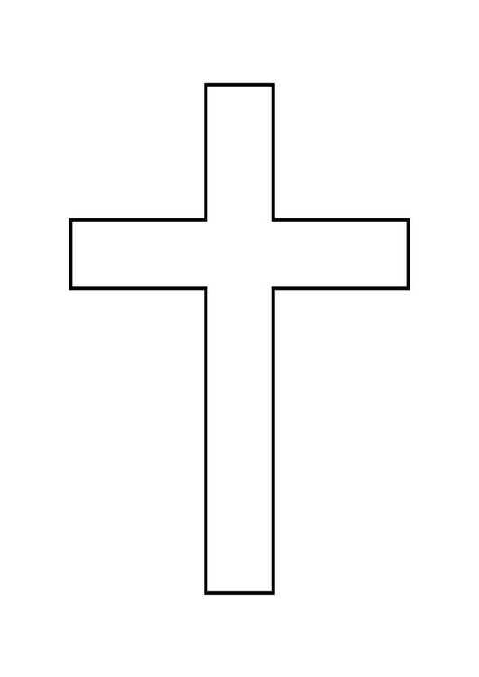 Página para colorir cruz