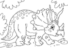 P�ginas para colorir dinossauro - tricerátopo 