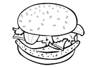 P�ginas para colorir hambúrguer 