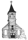 P�ginas para colorir igreja no inverno