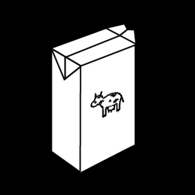 Página para colorir leite - caixa 