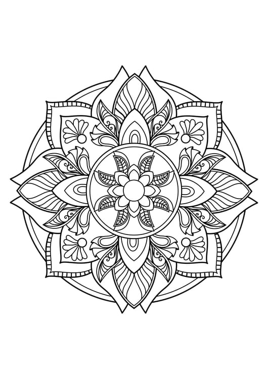 Página para colorir Mandala