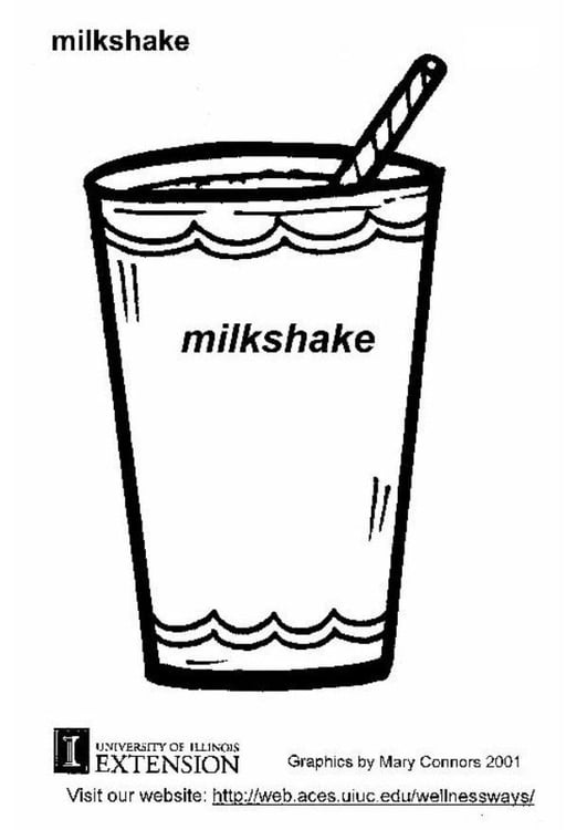 Página para colorir milkshake