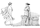 P�ginas para colorir Odisseia - Hermes ordena o Calipso a libertar Odisseu 