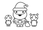 Papai Noel com crianças 