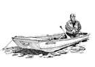 pescador em um barco