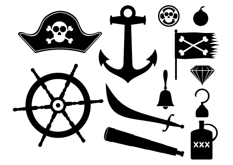 Página para colorir pirata