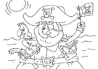 P�ginas para colorir pirata