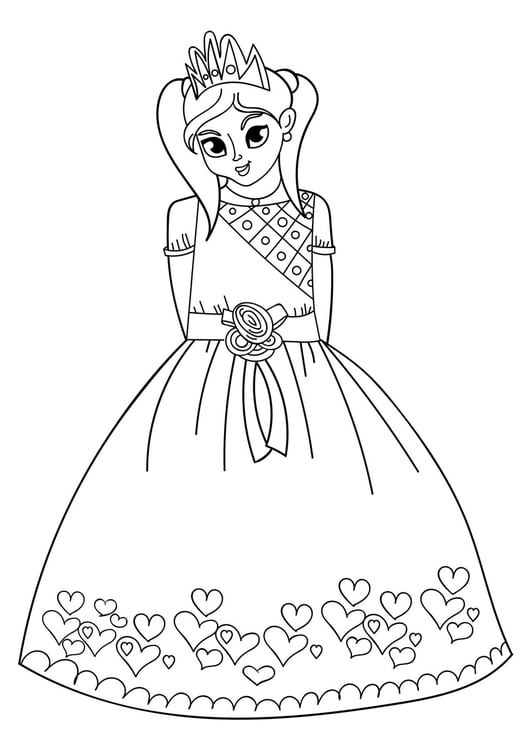 Página para colorir Princesa