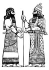 P�ginas para colorir rei assírio 