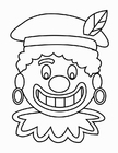 P�ginas para colorir rosto de Zwarte Piet