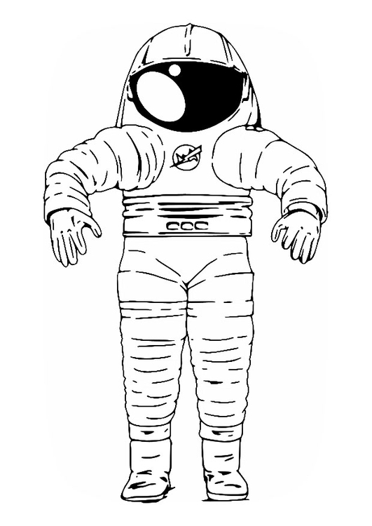 Página para colorir roupa de astronauta