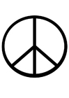 P�ginas para colorir símbolo da paz