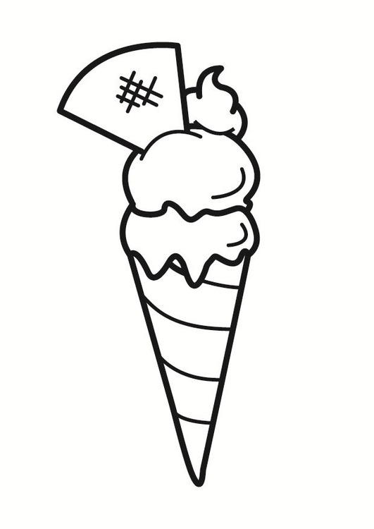 Página para colorir sorvete