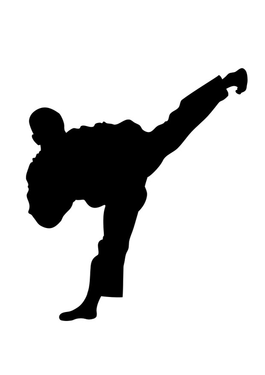 Página para colorir taekwondo