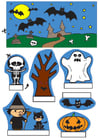 artesanato para crian�as diorama de halloween 