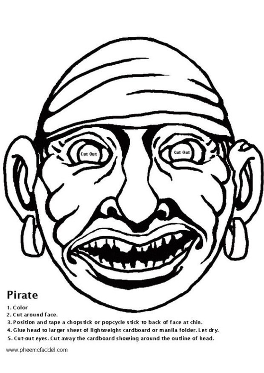 Knutselen mÃ¡scara de pirata 