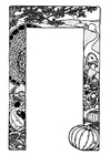 Página para colorir moldura de aÃ§Ã£o de graÃ§as